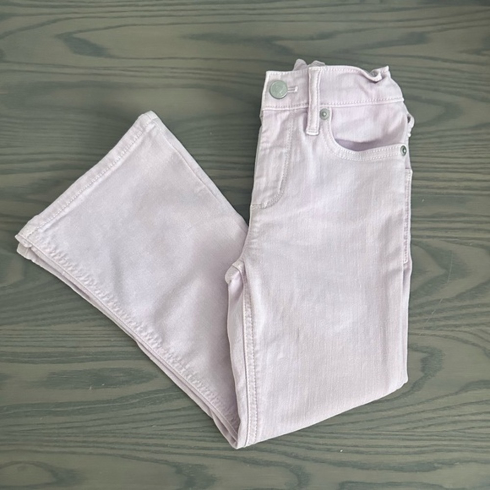 CREWCUTS GIRLS LIGHT LAVENDER FLARE JEANS